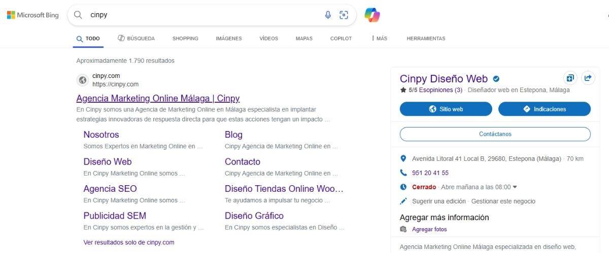 Posicionar en Bing